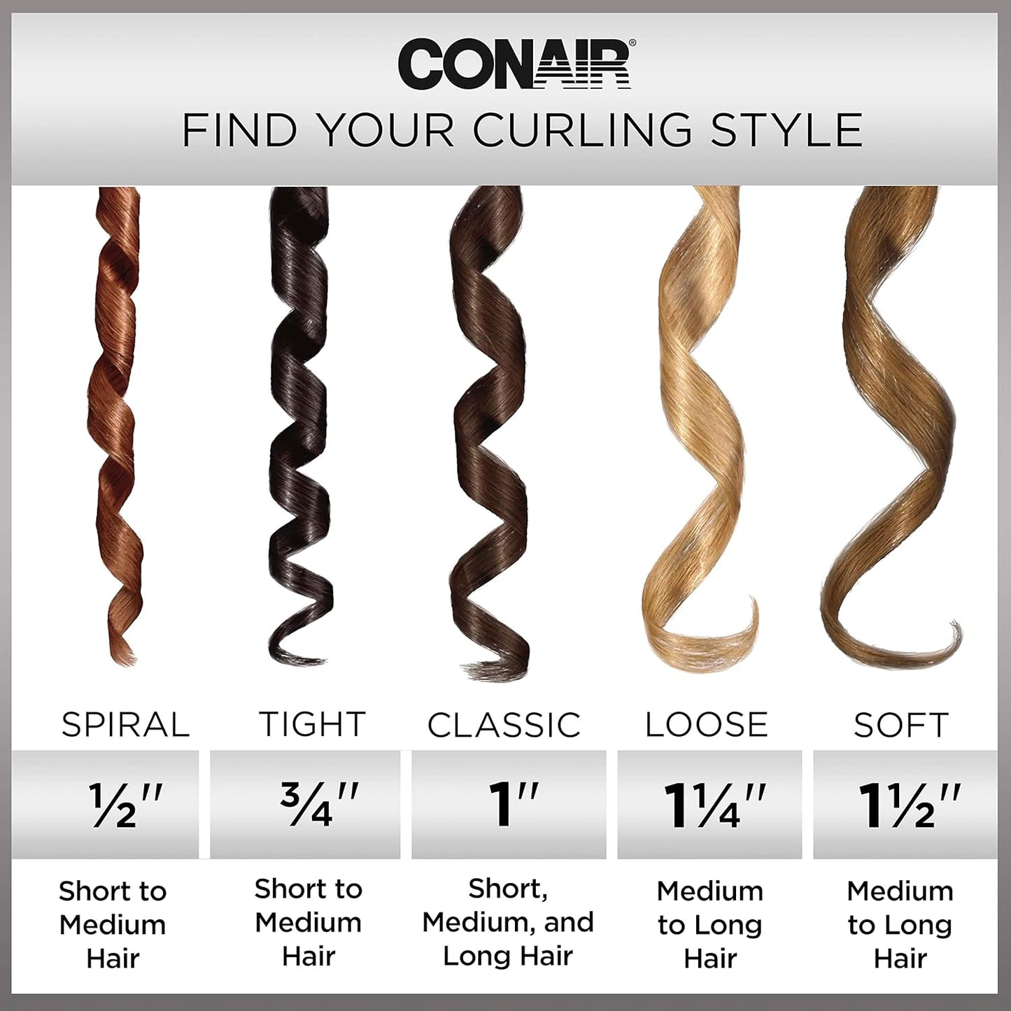 Supreme Curling Iron Combo Pack. 1/2. 3/4. & 1. Set of 3