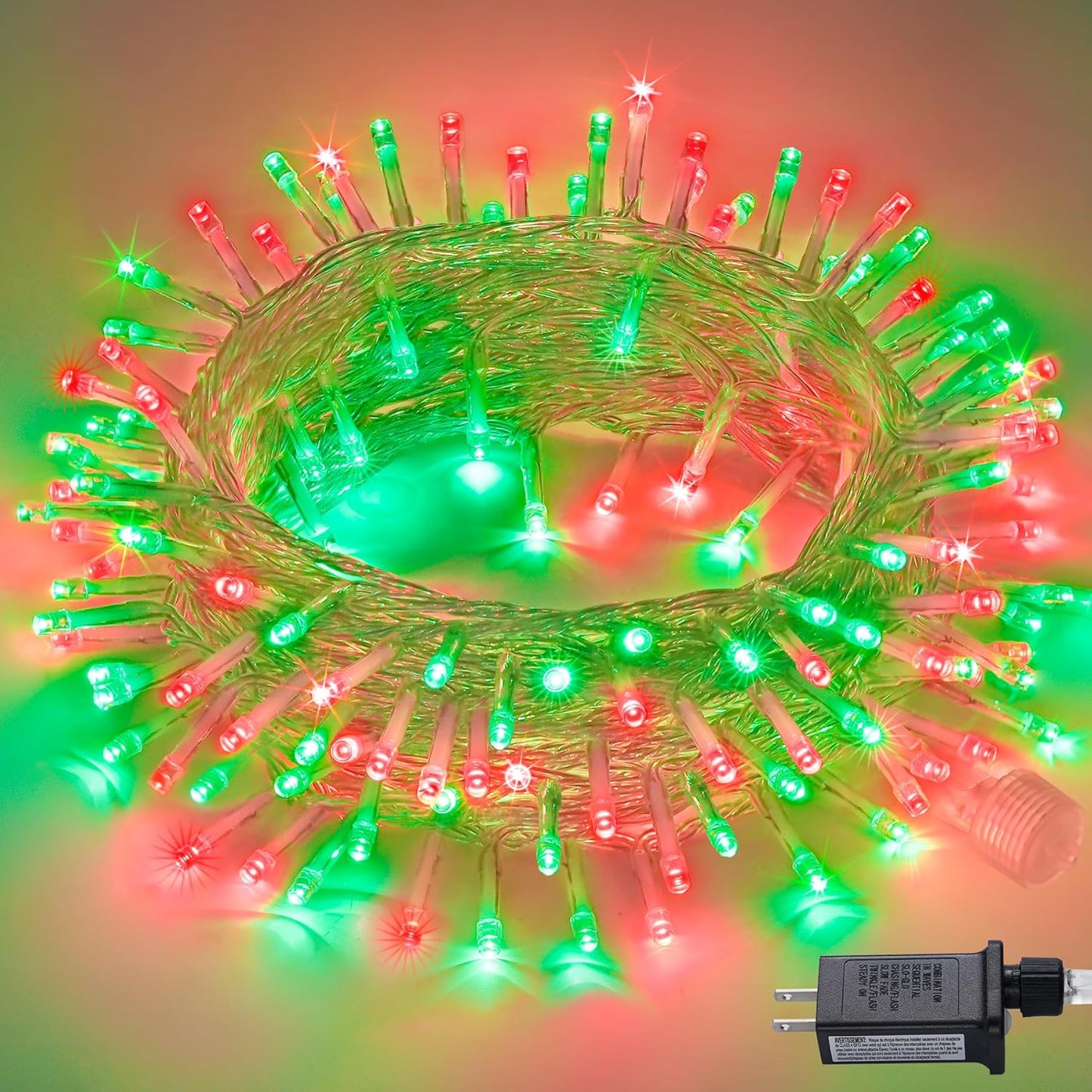 200 LED String Lights Indoor Outdoor Clear Wire. Connectable Warm White Christmas String Lights for Bedroom. 66 Ft Twinkle Fairy String Lights Plug in for Home Wedding Tree Yard Patio Spring