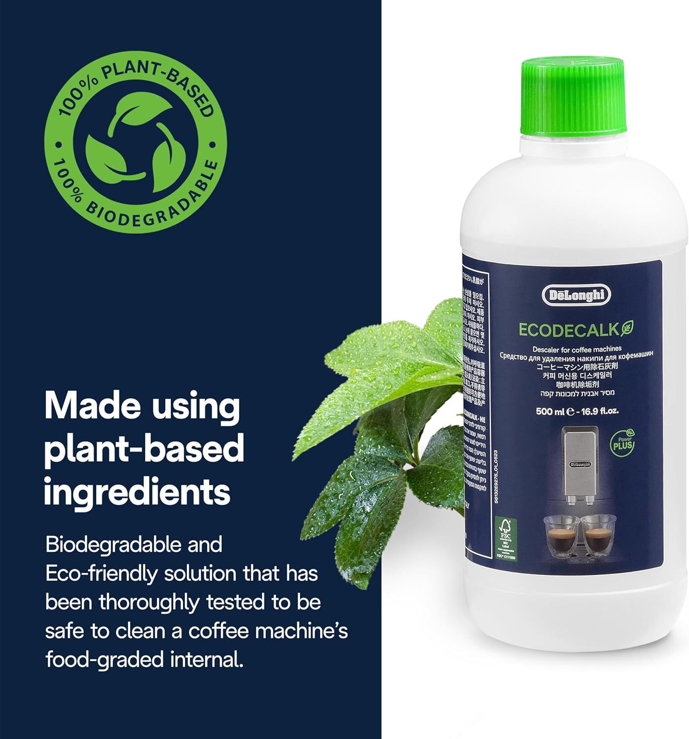 EcoDecalk Descaler. Eco-Friendly Universal Descaling Solution for Coffee & Espresso Machines. 16.90 oz (5 uses)