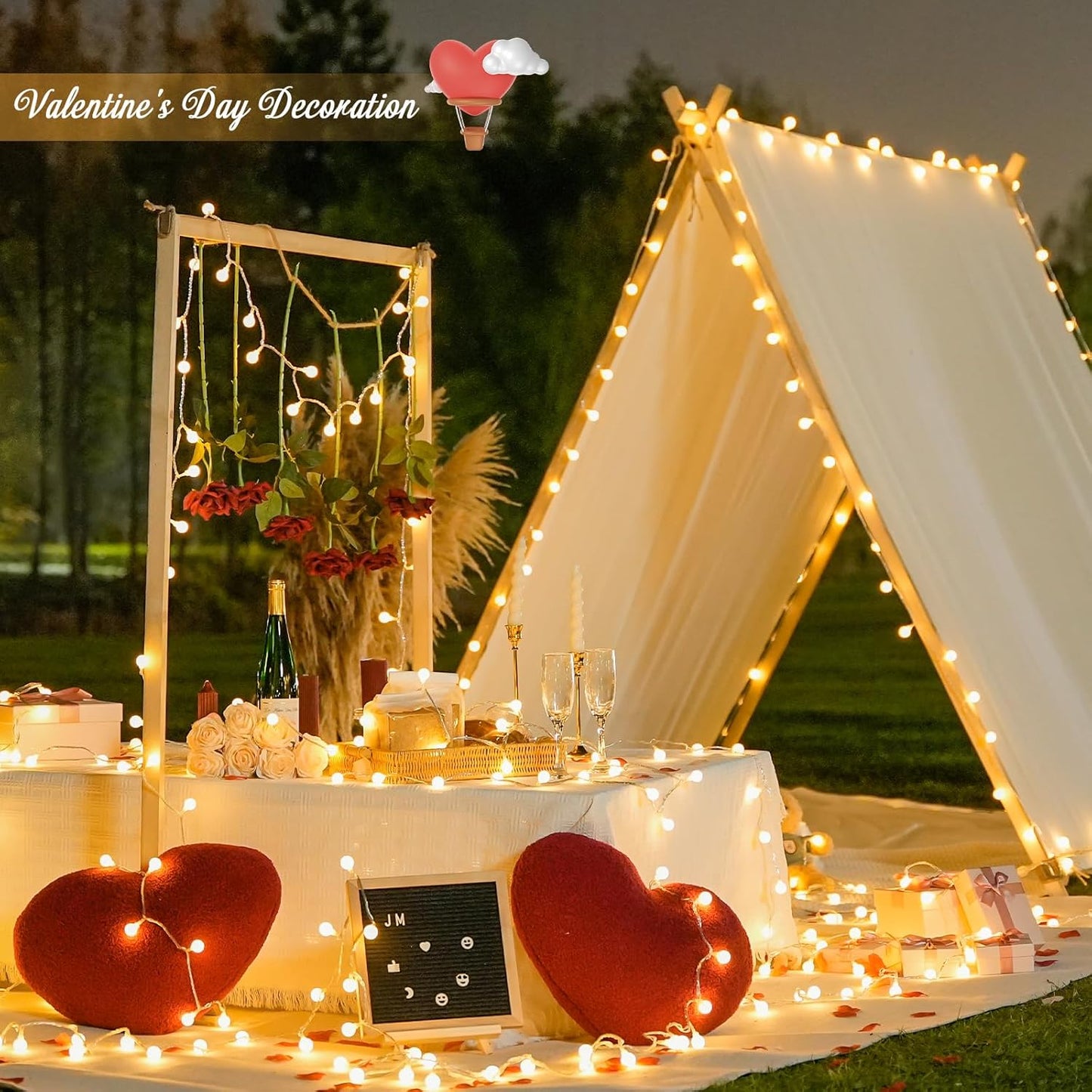 100 LED Connectable Globe String Lights Indoor Bedroom. 33ft Warm White Christmas String Lights Plug in with Remote. 8Mode Hanging Fairy Lights Outdoor for Room Classroom Party Decor