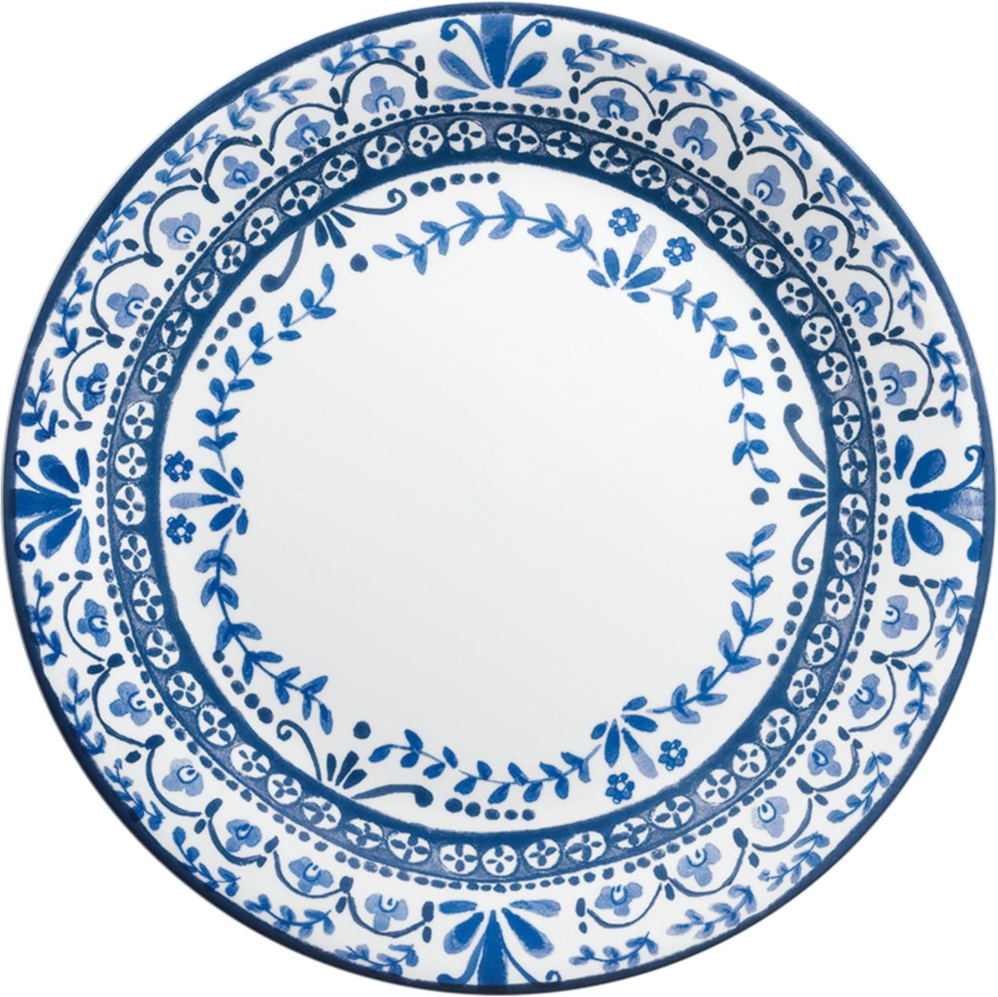6 PIECE Dinner Plates Set. Triple Layer Glass and Chip Resistant. Lightweight Round Plates. Portofino