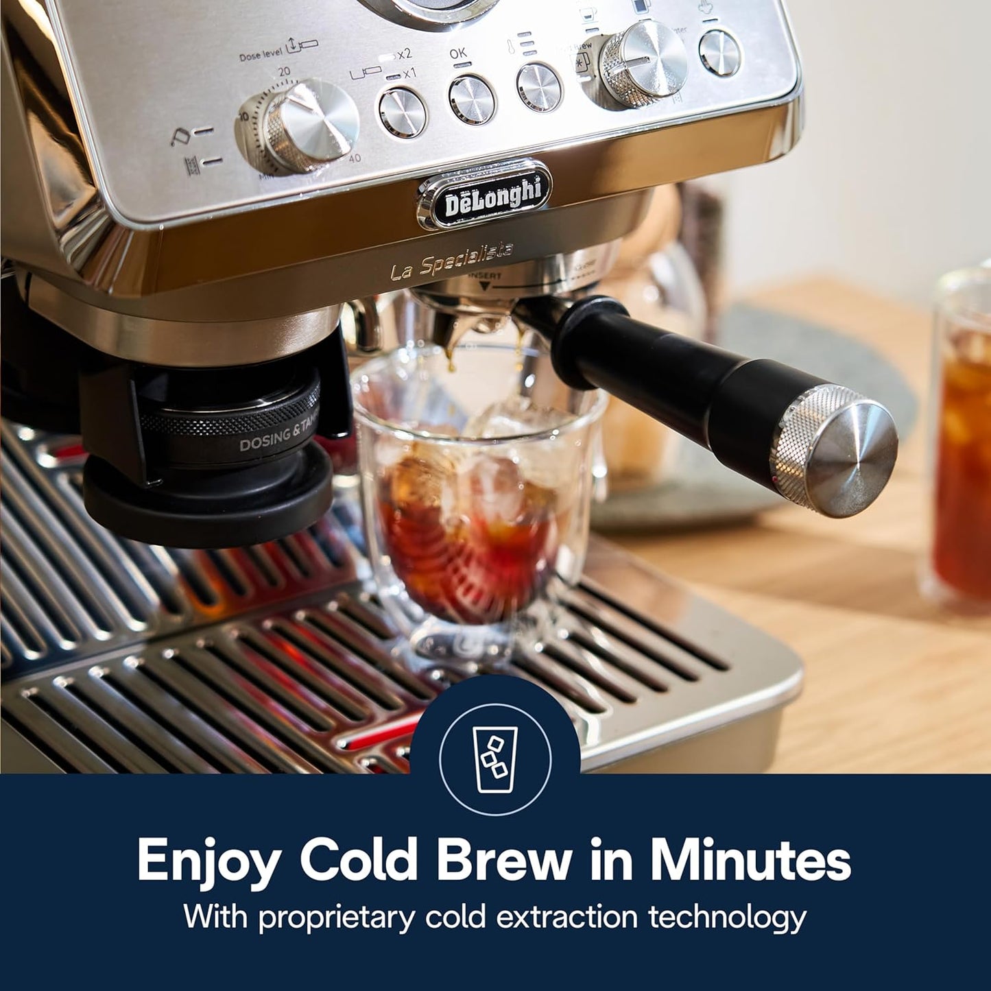 La Specialista Arte Evo Espresso Machine with Cold Brew. Manual Milk Frother. Barista Kit for Latte. Cappuccino. Built-in Grinder. EC9255M