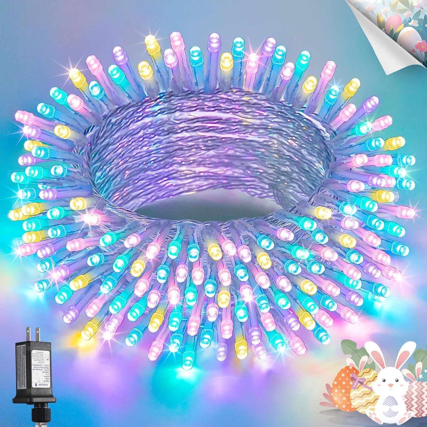 200 LED String Lights Indoor Outdoor Clear Wire. Connectable Warm White Christmas String Lights for Bedroom. 66 Ft Twinkle Fairy String Lights Plug in for Home Wedding Tree Yard Patio Spring