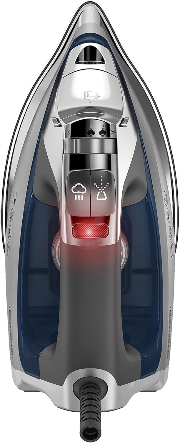 Allure Professional Steam Iron. 30% More Steam. Precision Tip. Stainless Steel Soleplate. Vertical Steam Function