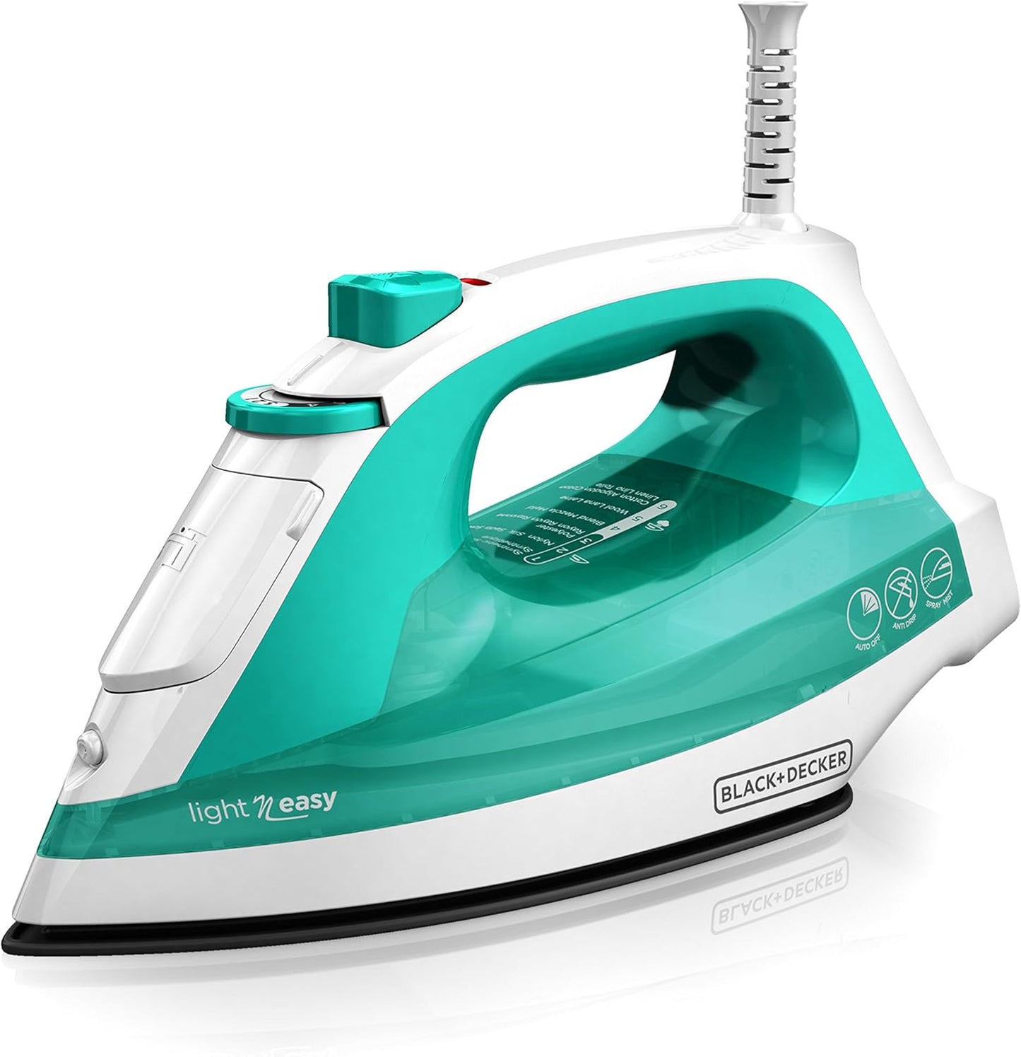 Light 'N Easy Compact Steam Iron. IR1020S. Stainless Steel Soleplate. Spray Mist. Anti-Drip. Auto Shutoff