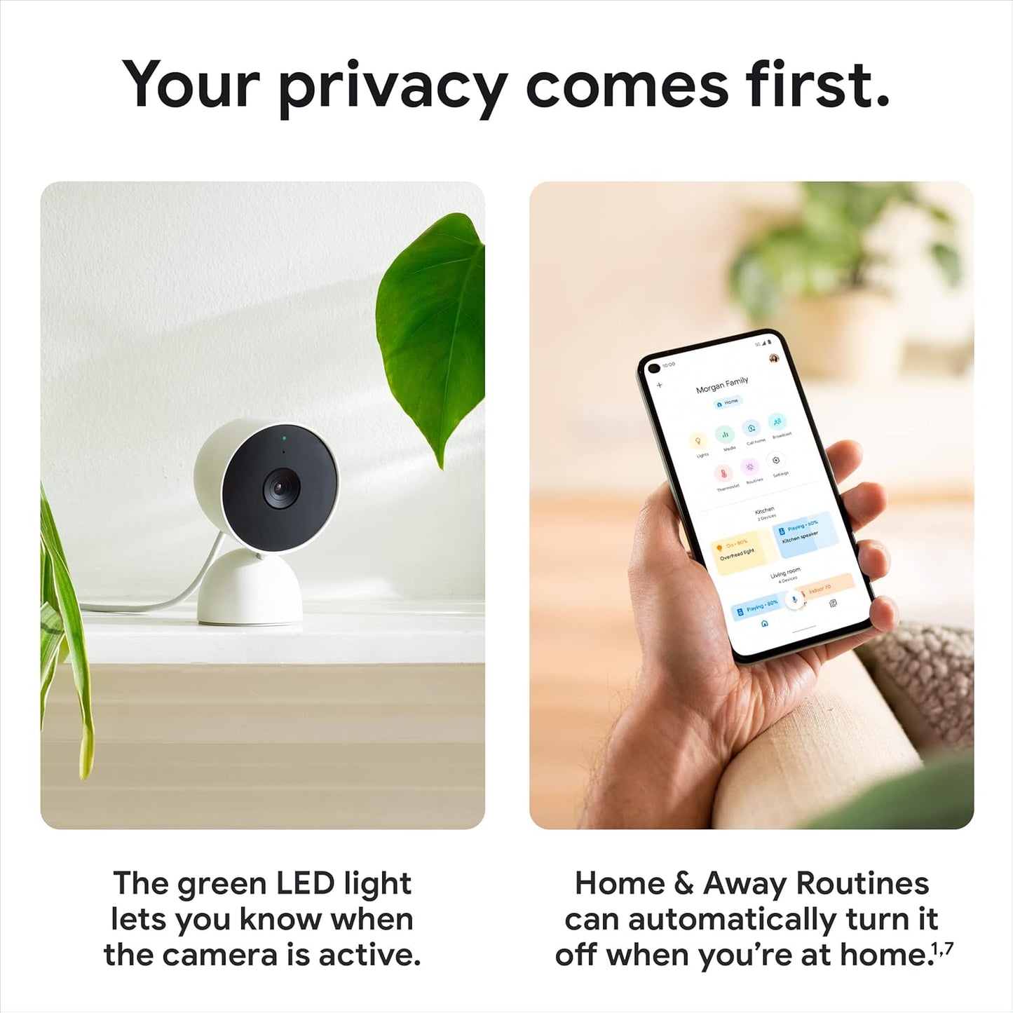 indoor Nest Security Cam 1080p (Wired) - 2nd Generation - Snow