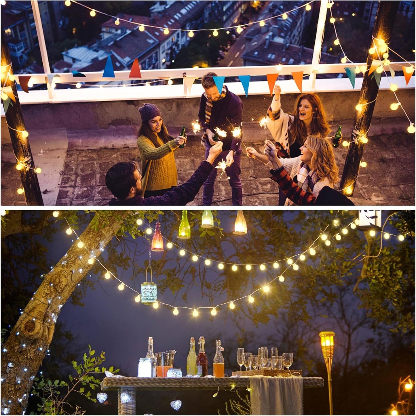 100 LED Connectable Globe String Lights Indoor Bedroom. 33ft Warm White Christmas String Lights Plug in with Remote. 8Mode Hanging Fairy Lights Outdoor for Room Classroom Party Decor