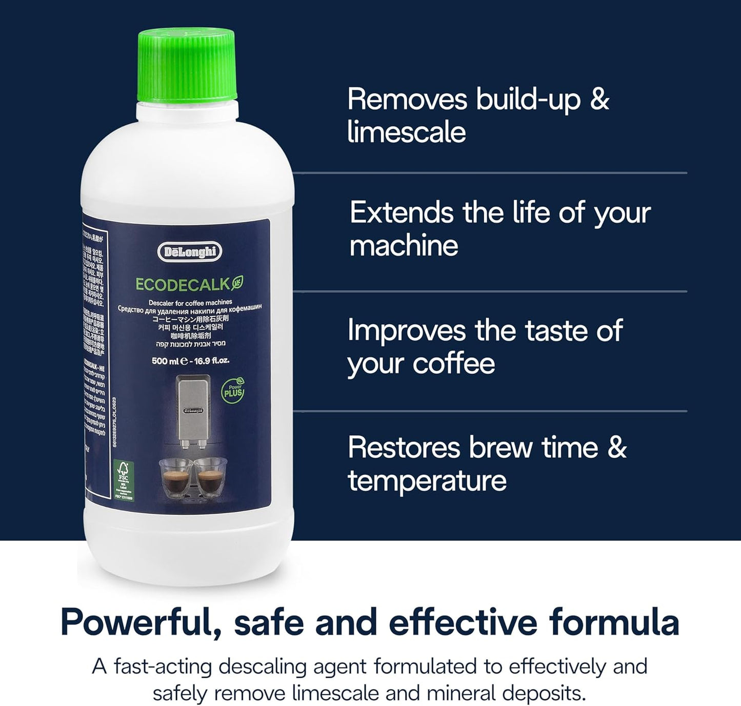 EcoDecalk Descaler. Eco-Friendly Universal Descaling Solution for Coffee & Espresso Machines. 16.90 oz (5 uses)