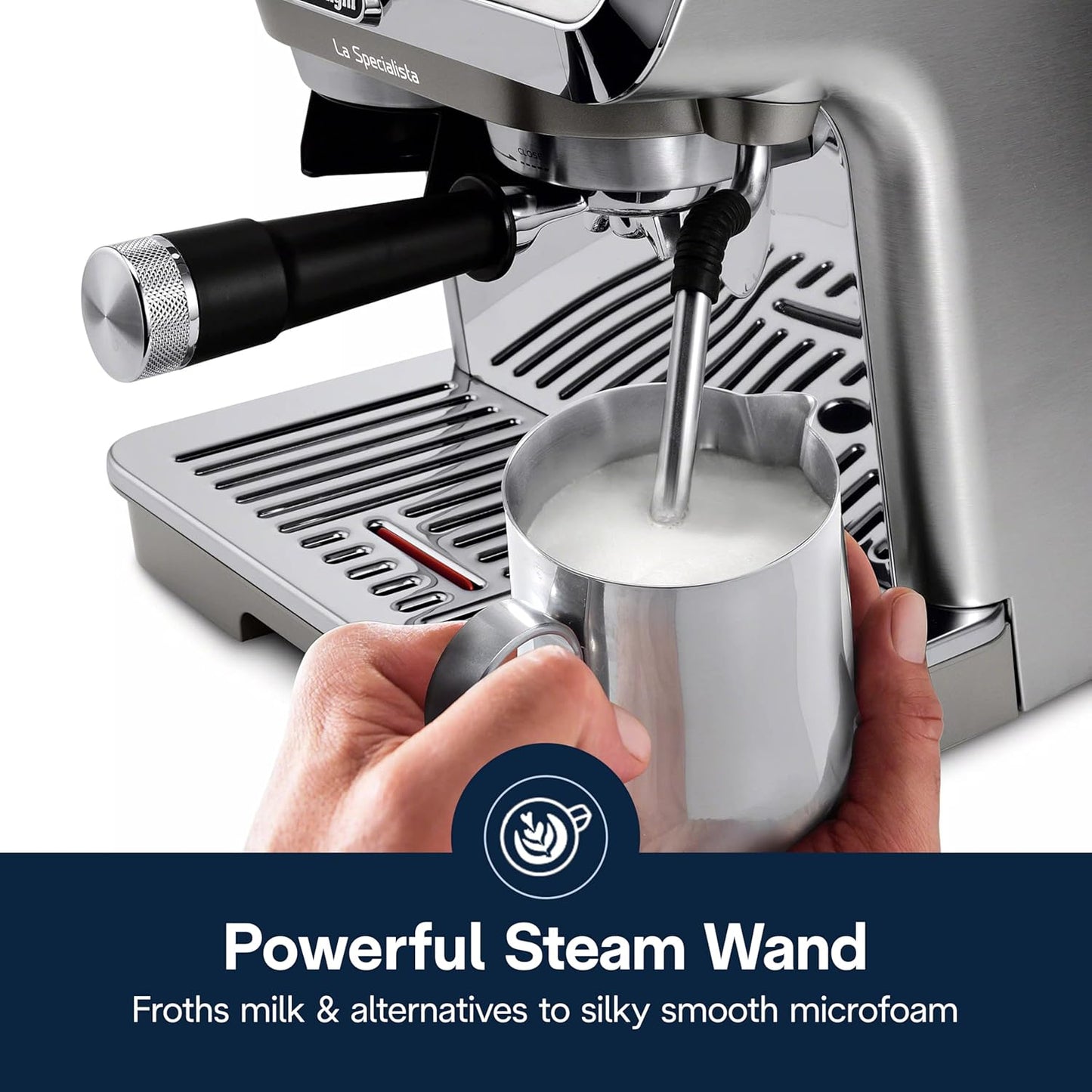 La Specialista Arte Evo Espresso Machine with Cold Brew. Manual Milk Frother. Barista Kit for Latte. Cappuccino. Built-in Grinder. EC9255M
