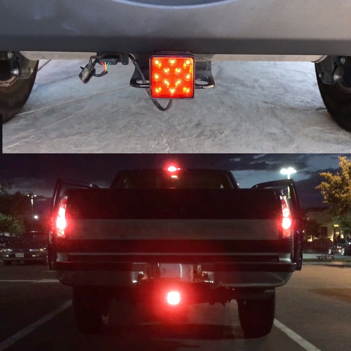 2" 4 Way Trailer Tow Hitch Cover Light 15 Led Light Stop Tail Light Brake Light