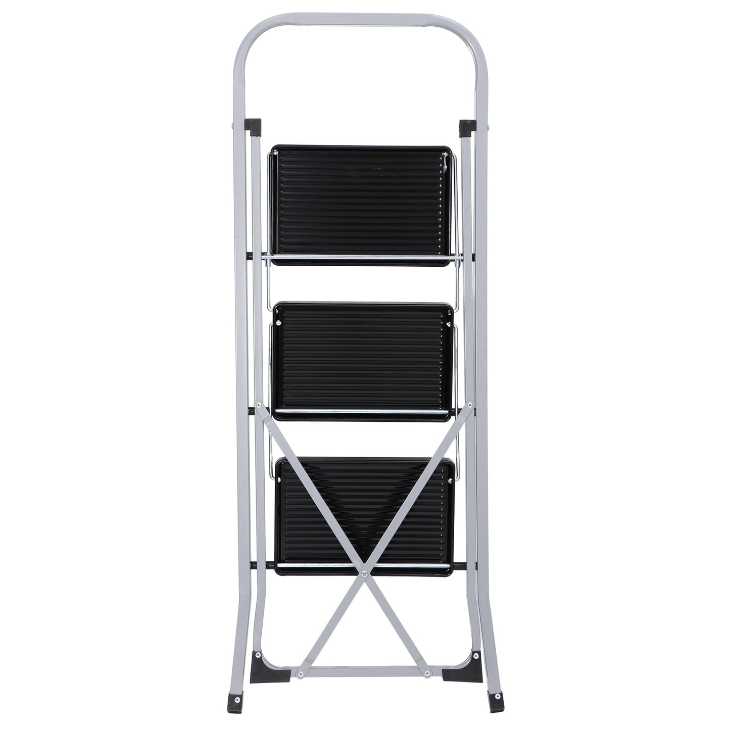 ZENY 3 Step Ladder Folding Step Stool Wide Anti-Slip Platform 330lbs Capacity