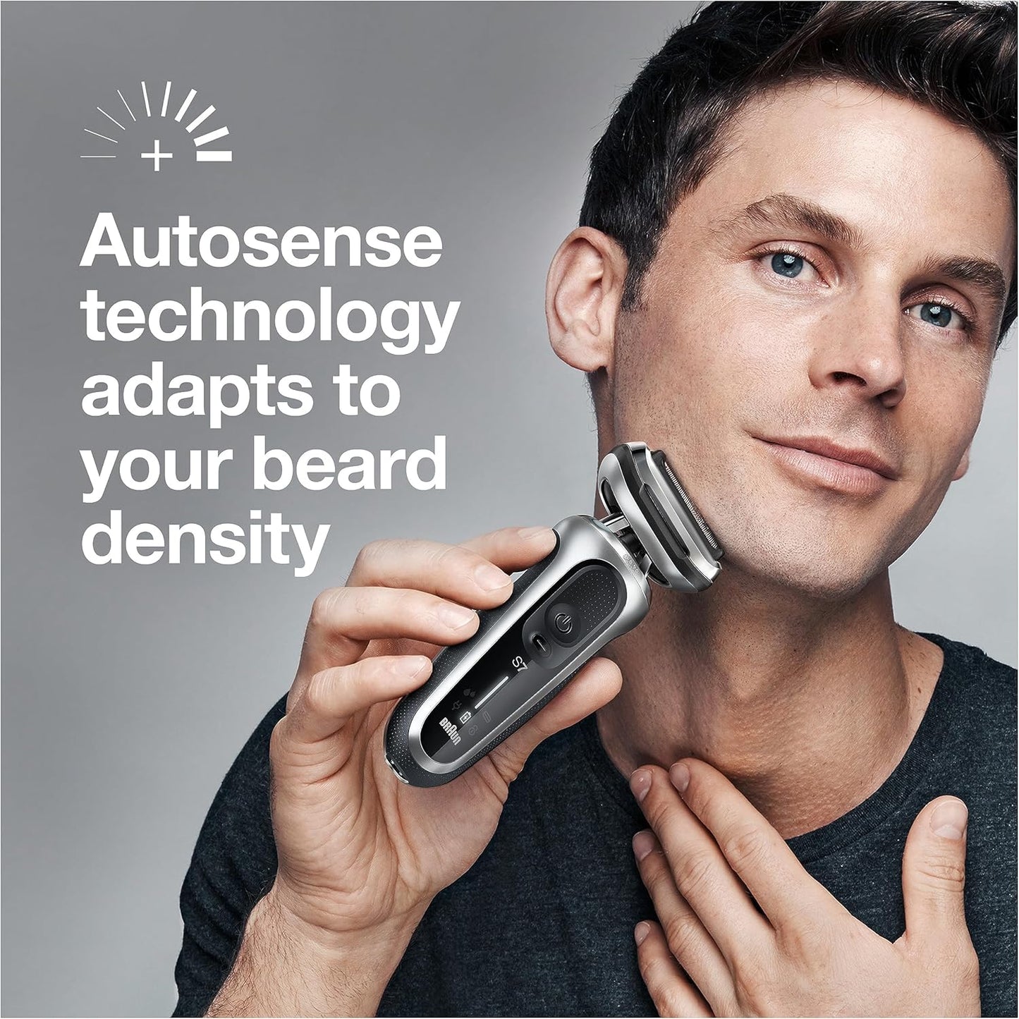 7 7032cs Flex Electric Razor for Men. Wet & Dry. Electric Razor. Rechargeable. Cordless Foil Shaver with Beard Trimmer and Charging Stand. Silver