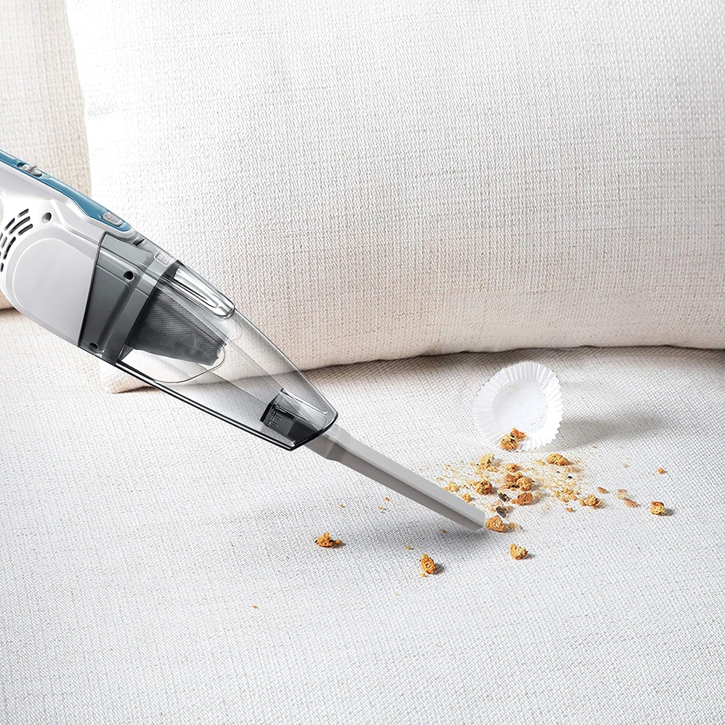 BDST1609 3-in-1 Corded Lightweight Handheld Cleaner & Stick Vacuum Cleaner. White with Aqua Blue