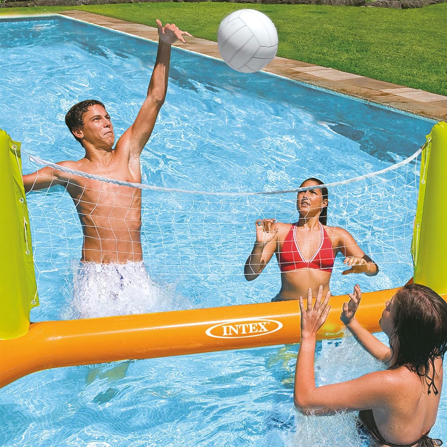 56508EP Inflatable Floating Swimming Pool Toys Volleyball Game. Green