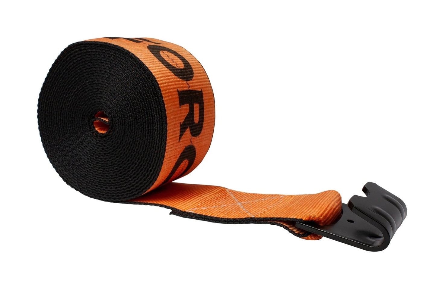 (8 Pack) Kinedyne K Force Winch Straps 4" x 30' Orange Heavy Duty Tie down w/ Flat Hooks WLL# 6670 lbs | 4 Inch Cargo Control for Flatbed Truck Utility Trailer