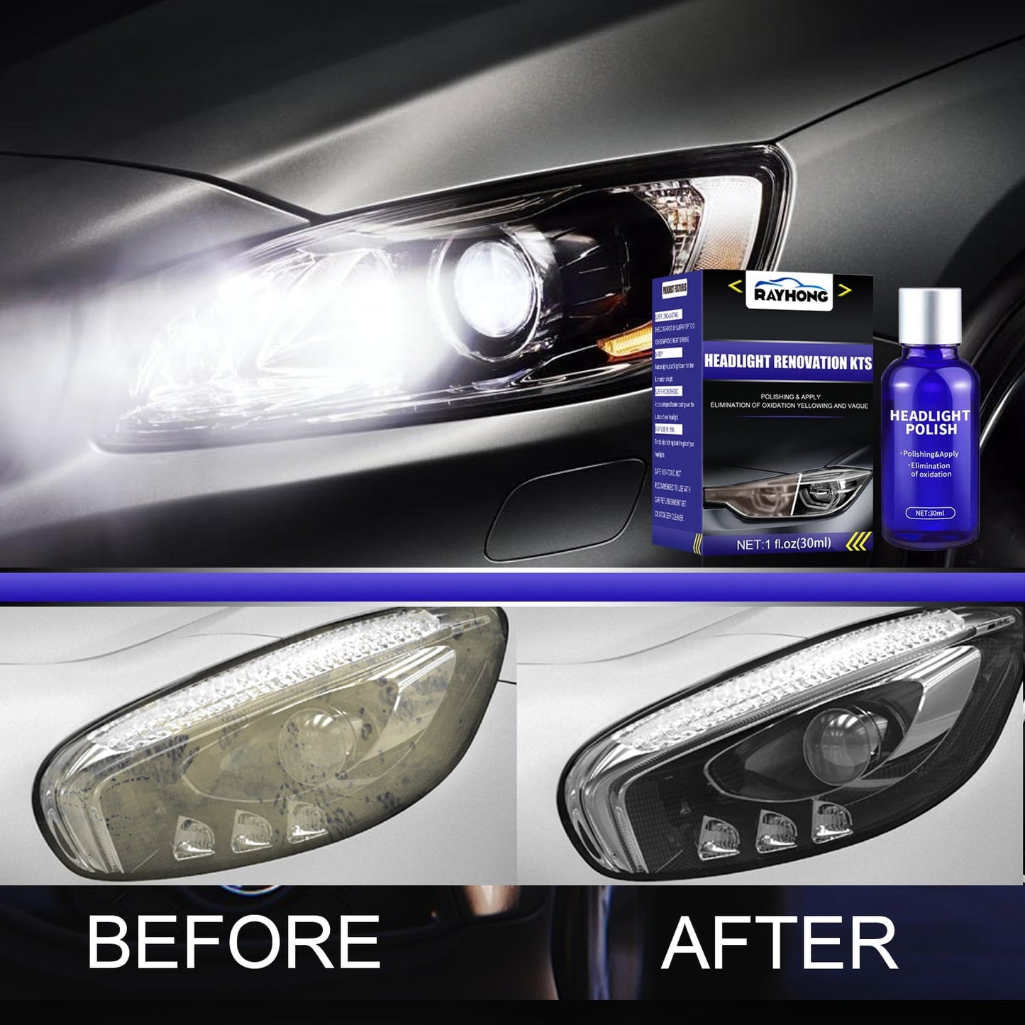 2 Pack Ceramic Headlight Restoration Kit â Brings Headlights Back to Like New Condition