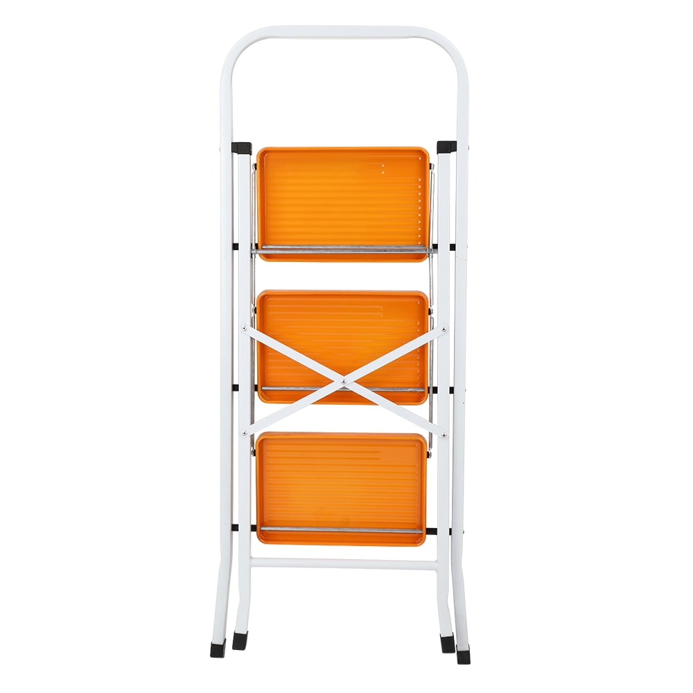 Zimtown Steel 3 Step Ladder, Folding Step Stool, for Household and Office Use, 330lbs