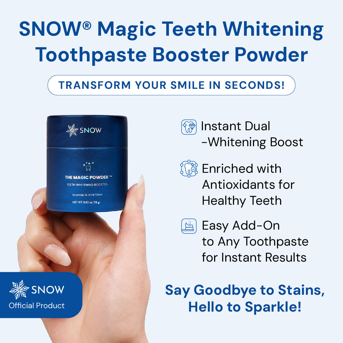 Magic Whitening Toothpaste Booster® Powder with Hydroxyapatite