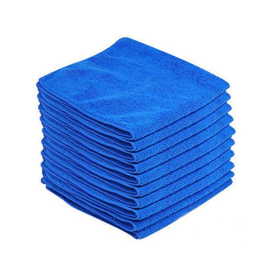 10pcs Microfiber Cleaning Cloth No-Scratch Rag Car Polishing Detailing Towel  for Auto Shops Mechanics ,And Car Wash,
