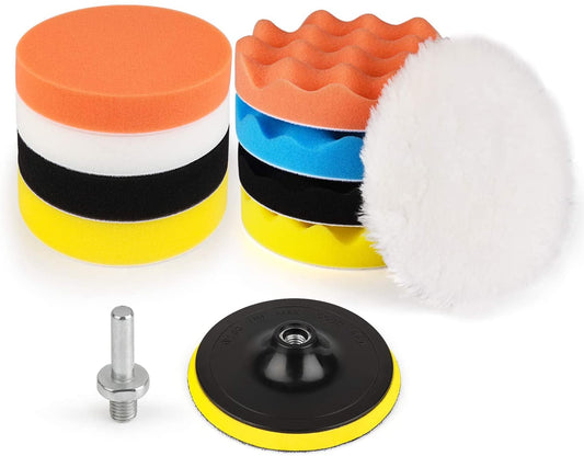 11 Pcs 3" Drill Buffing Kit for Auto Maintenance
