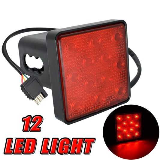2" Cars Trailer Hitch Cover Light Led Brake Rear Stop Indicator Light Trailer Parts Red