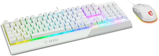 Vigor GK30 Combo White. 6-Zone RGB GK30 Gaming Keyboard & GM11 Gaming Mouse. Water Repellent & Splash-Proof. 5000 DPI