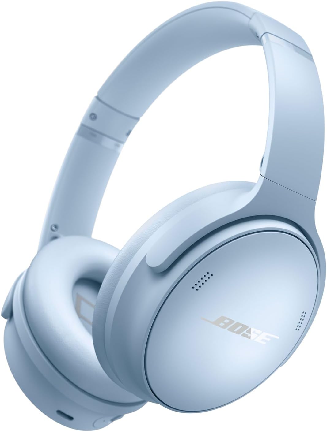 Bluetooth Headphones. Wireless Headphones with Active Over Ear Noise Cancelling and Mic. Deep Bass. Up to 24 Hours of Playtime. White Smoke
