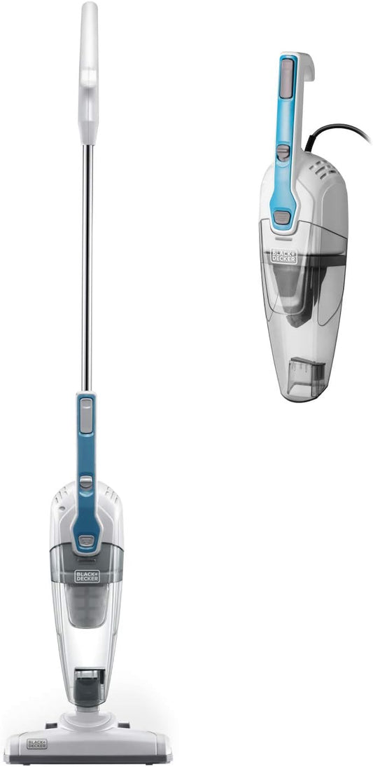 BDST1609 3-in-1 Corded Lightweight Handheld Cleaner & Stick Vacuum Cleaner. White with Aqua Blue