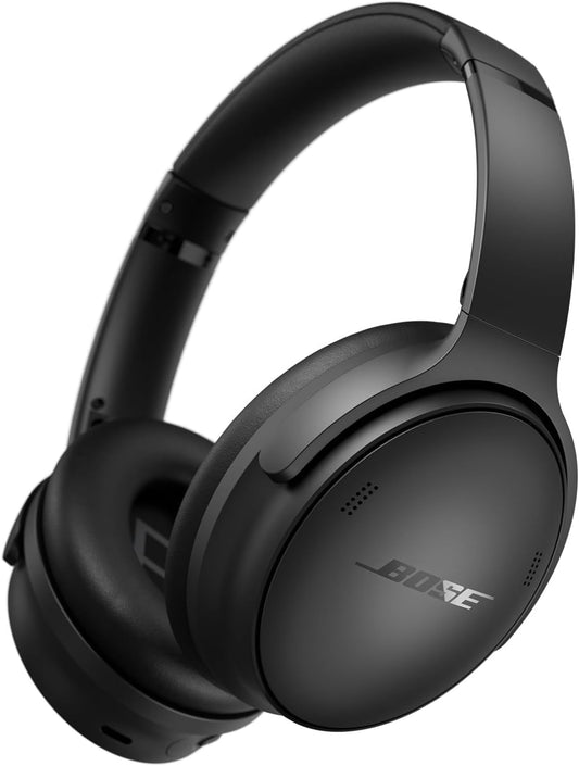 Bluetooth Headphones. Wireless Headphones with Active Over Ear Noise Cancelling and Mic. Deep Bass. Up to 24 Hours of Playtime. Black