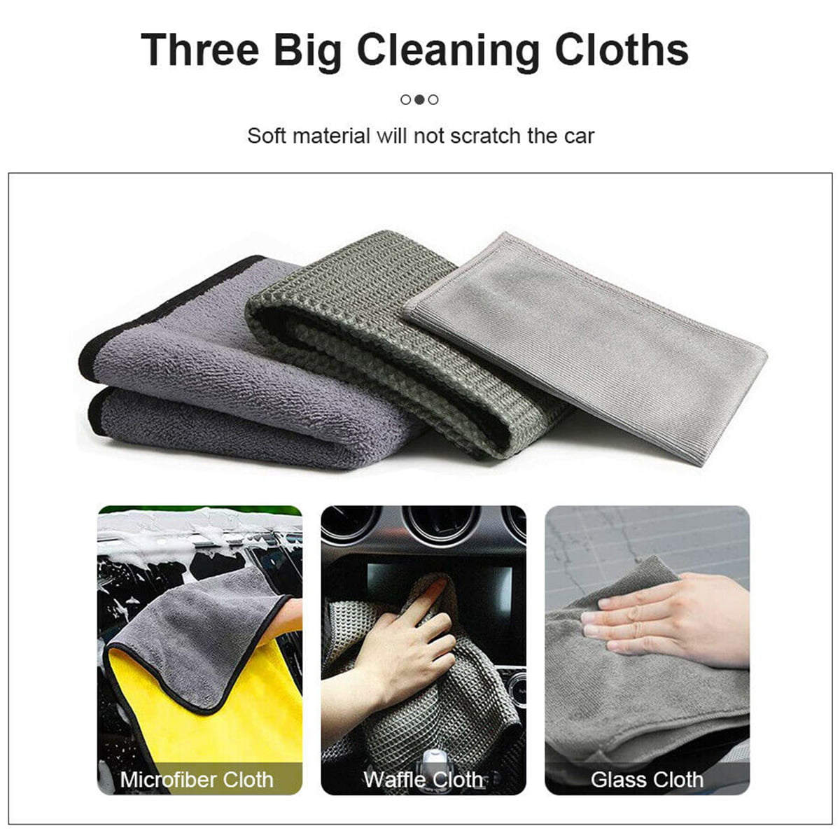 12Pcs Car Wash Tool Cleaning Kit Auto Care Car Wash Cleaning Tools Kit for Cleaning Wheels Interior Exterior Seat Microfiber Car Care Cleaning Set for Trucks Motorcycles RV