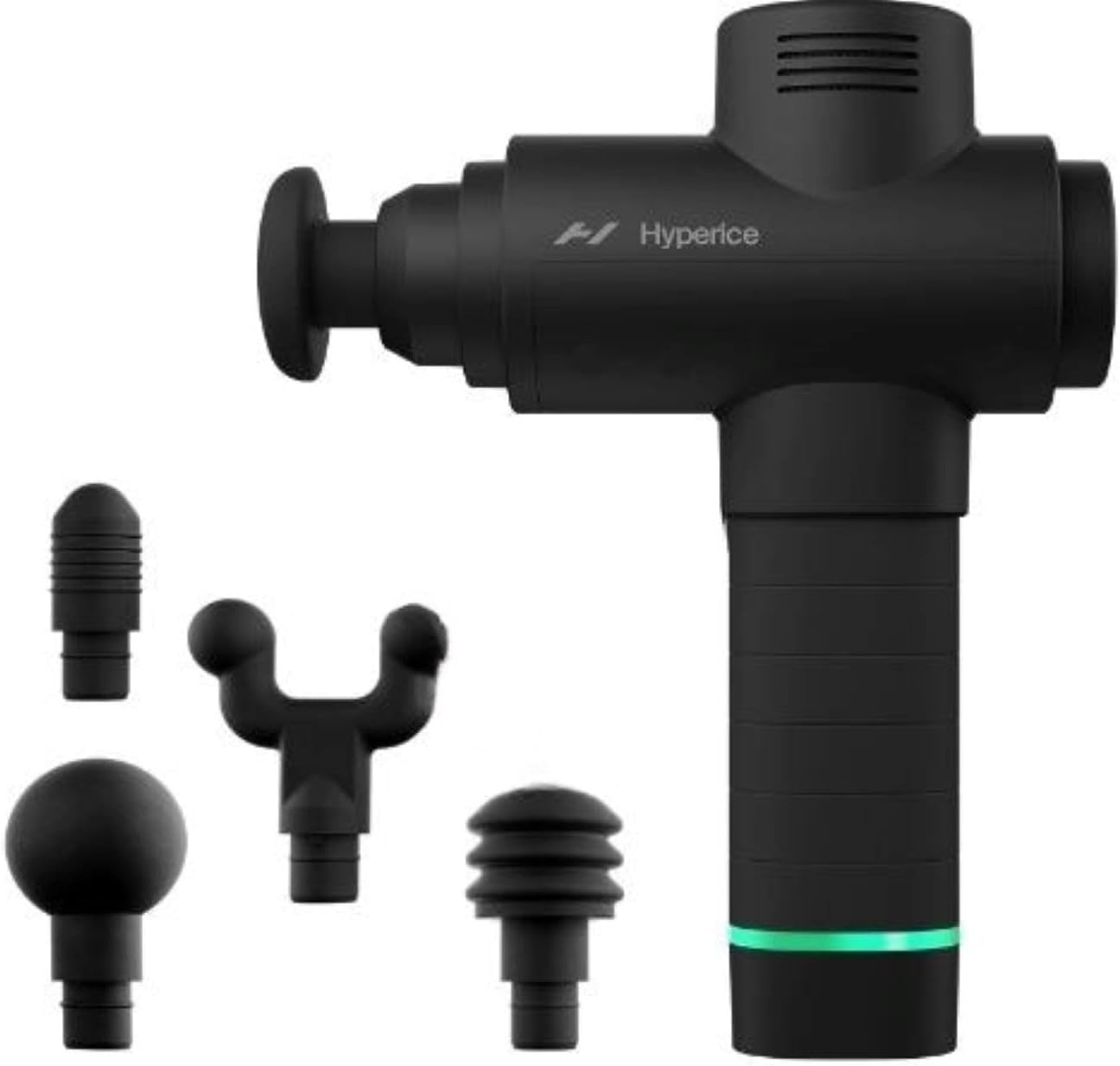 2 Grey - Featuring Quiet Glide Technology - Handheld Percussion Massage Gun | 3 Speeds. 5 Interchangeable Heads | Helps Relieve Sore Muscles and Stiffness |FSA and HSA Eligible