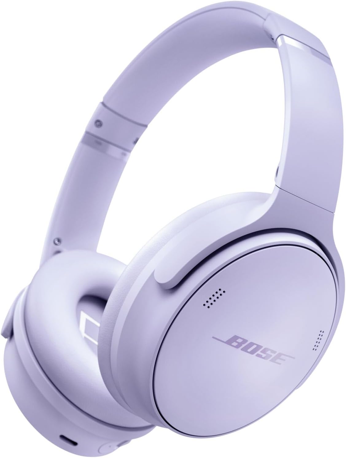 Bluetooth Headphones. Wireless Headphones with Active Over Ear Noise Cancelling and Mic. Deep Bass. Up to 24 Hours of Playtime. White Smoke
