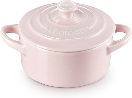 Stoneware Mini Round Cocotte. 8 oz.. Chiffon Pink