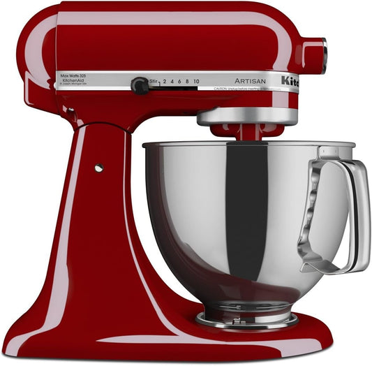 KSM150PSER Artisan Tilt-Head Stand Mixer with Pouring Shield. 5-Quart. Empire Red