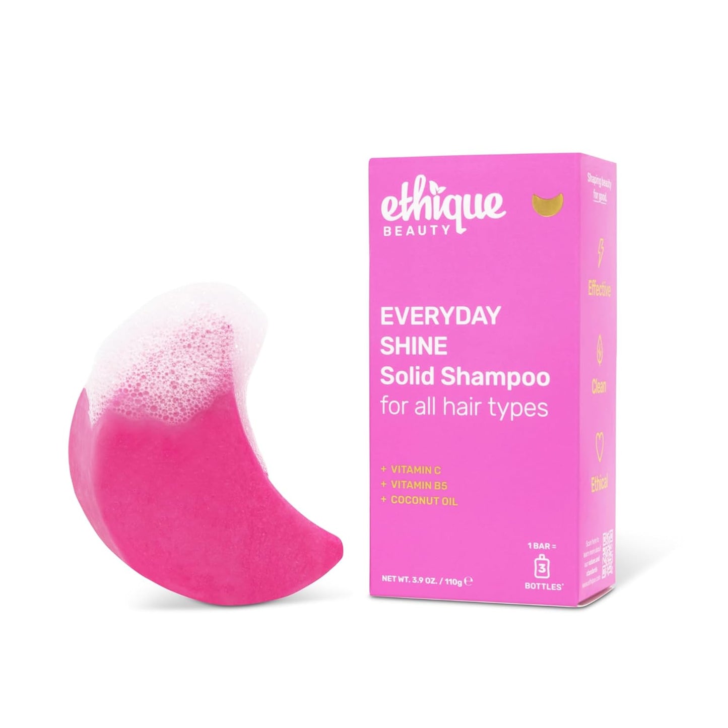 Clarifying Shampoo Bar for oily hair with Castor Oil - Plastic-Free. Vegan. Cruelty-Free. 3.88 oz