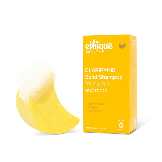 Clarifying Shampoo Bar for oily hair with Castor Oil - Plastic-Free. Vegan. Cruelty-Free. 3.88 oz