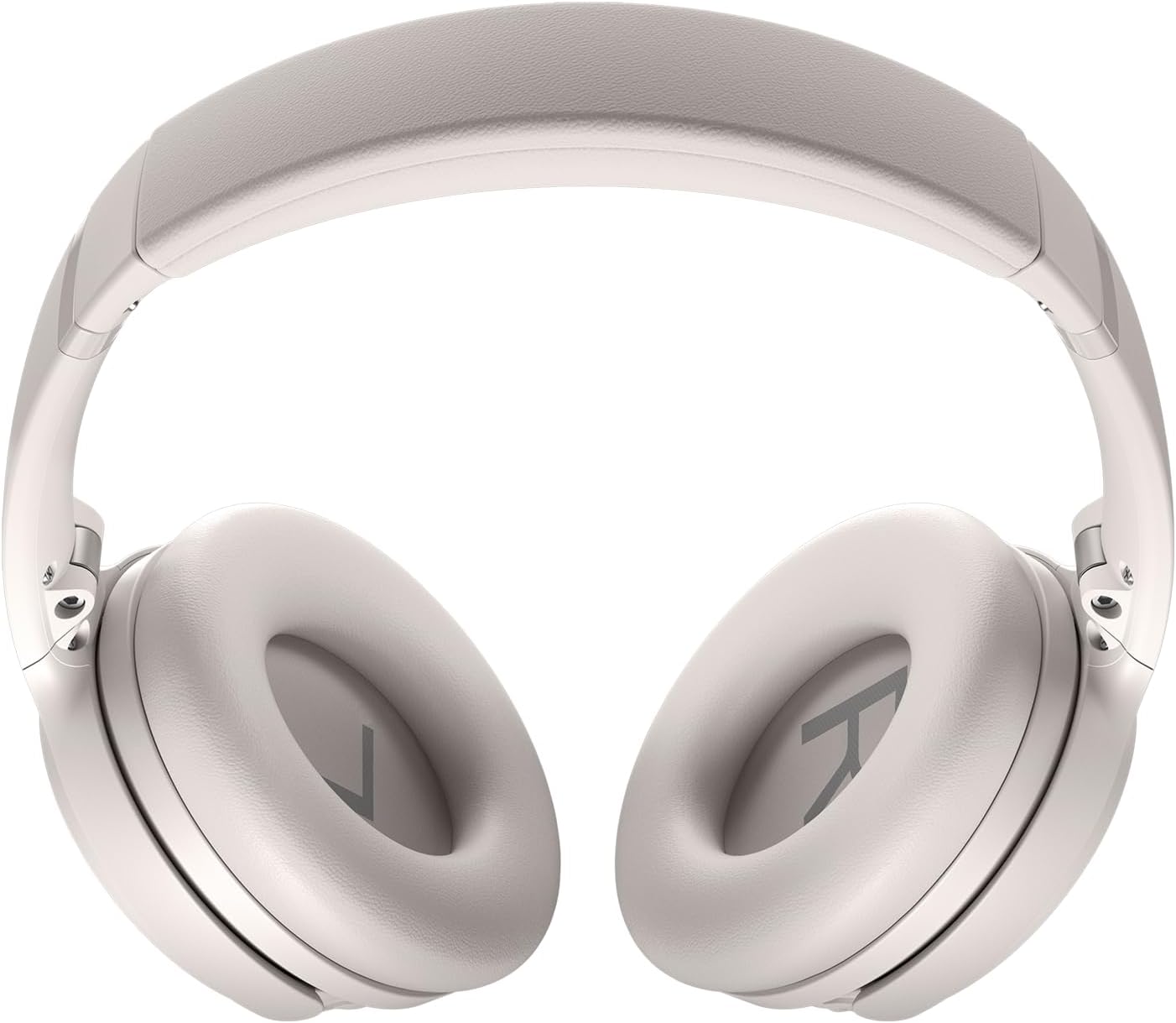 Bluetooth Headphones. Wireless Headphones with Active Over Ear Noise Cancelling and Mic. Deep Bass. Up to 24 Hours of Playtime. White Smoke