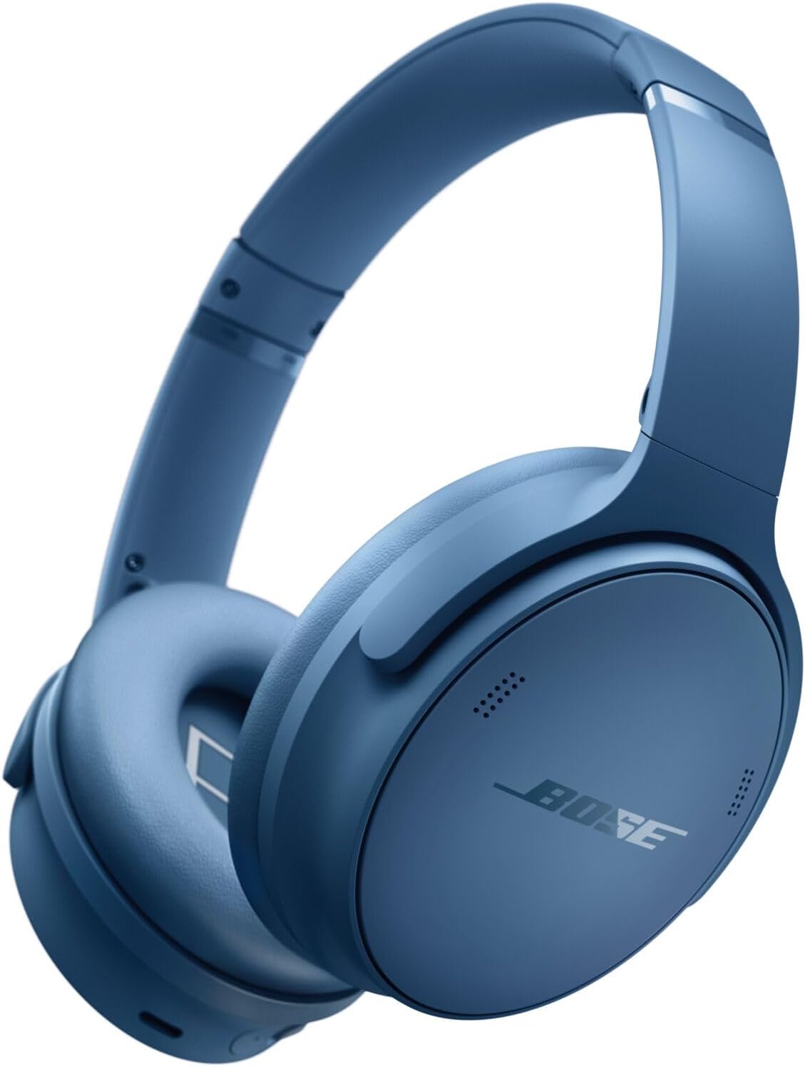 Bluetooth Headphones. Wireless Headphones with Active Over Ear Noise Cancelling and Mic. Deep Bass. Up to 24 Hours of Playtime. White Smoke