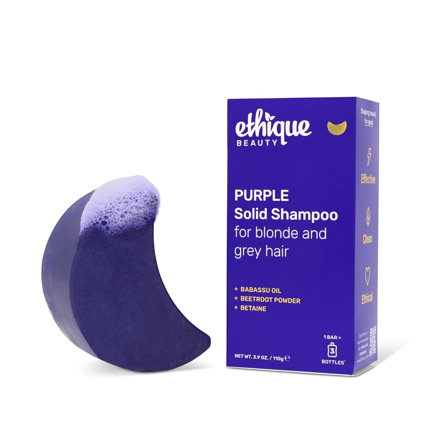 Clarifying Shampoo Bar for oily hair with Castor Oil - Plastic-Free. Vegan. Cruelty-Free. 3.88 oz