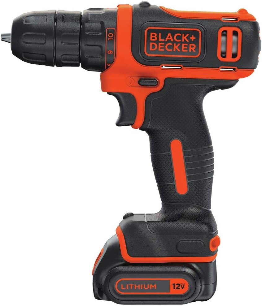 12V MAX Drill & Home Tool Kit. 60-Piece (BDCDD12PK)