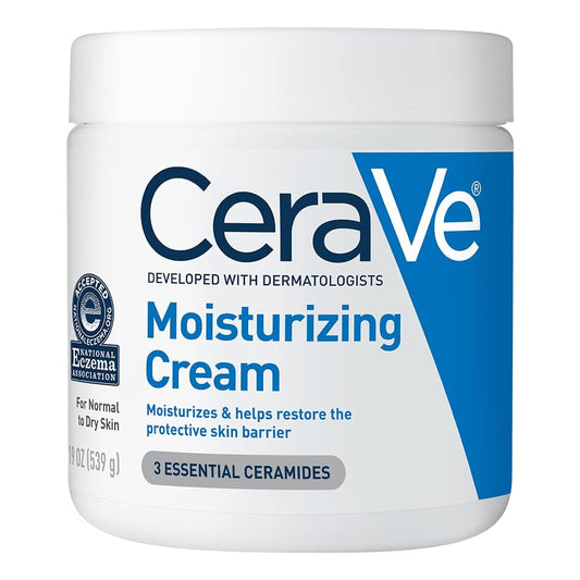 Moisturizing Cream. Body and Face Moisturizer for Dry Skin. Body Cream with Hyaluronic Acid and Ceramides. Daily Moisturizer. Oil-Free. Fragrance Free. Non-Comedogenic. 19 Ounce
