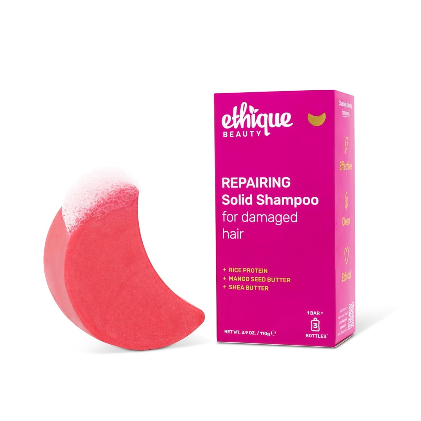 Clarifying Shampoo Bar for oily hair with Castor Oil - Plastic-Free. Vegan. Cruelty-Free. 3.88 oz