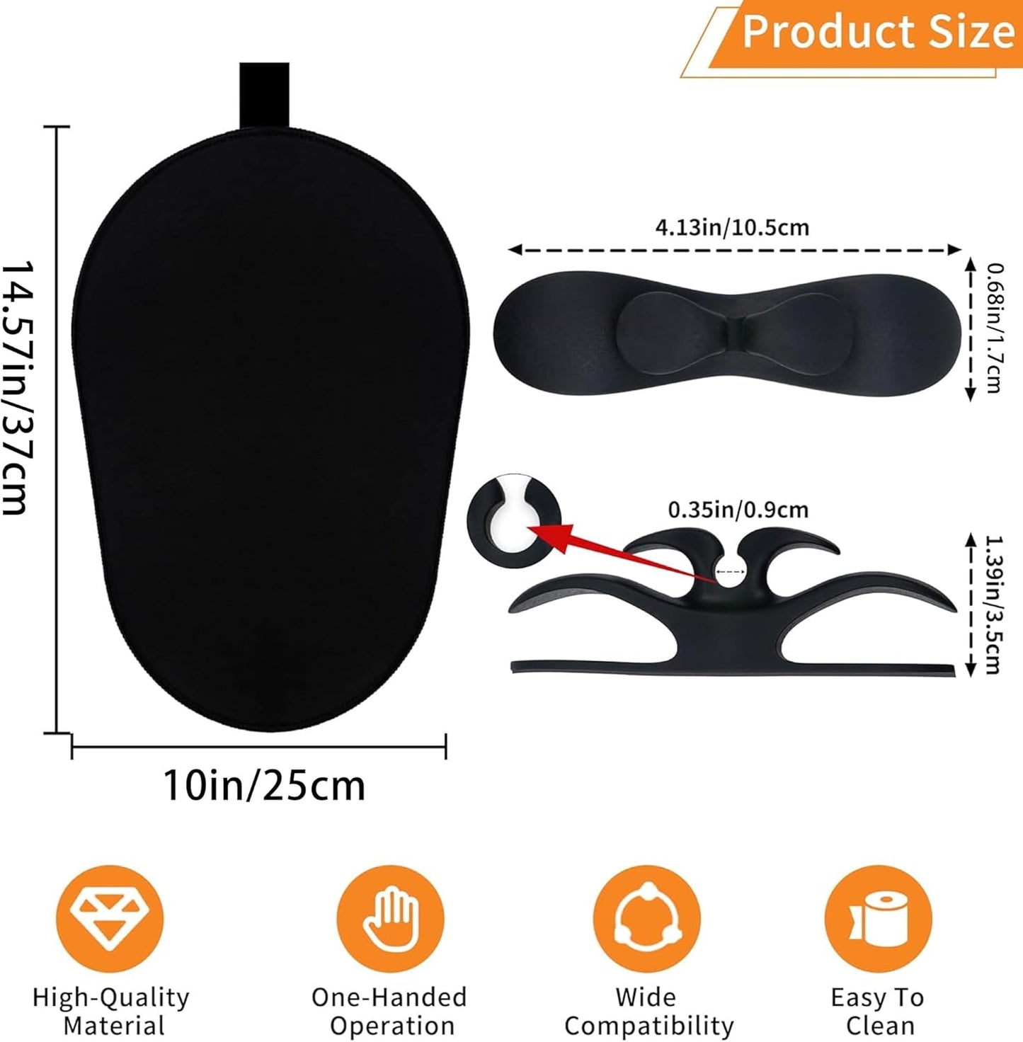 Sliding Mat for Mixer with 2 Black Kitchen Accessories. Mover Slider Mat Pad for 5-8 Qt Bowl-Lift Stand Mixer. Kitchen Appliance Slider Mat Compatible with Professional 600 Stand Mixer