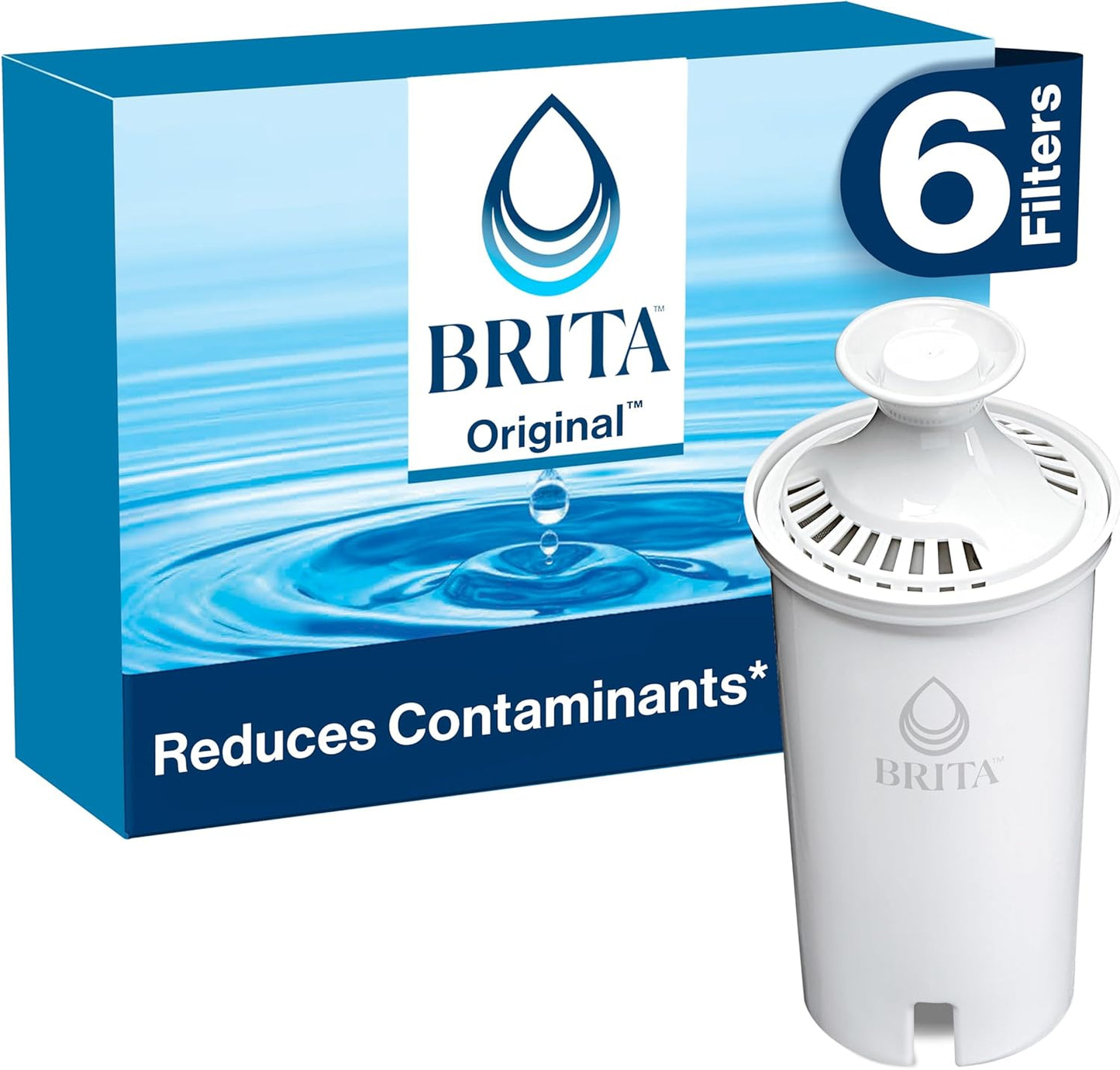 Standard Water Filter for Pitchers and Dispensers. BPA-Free. Replaces 1.800 Plastic Water Bottles a Year. Lasts Two Months or 40 Gallons. Includes 2 Filters