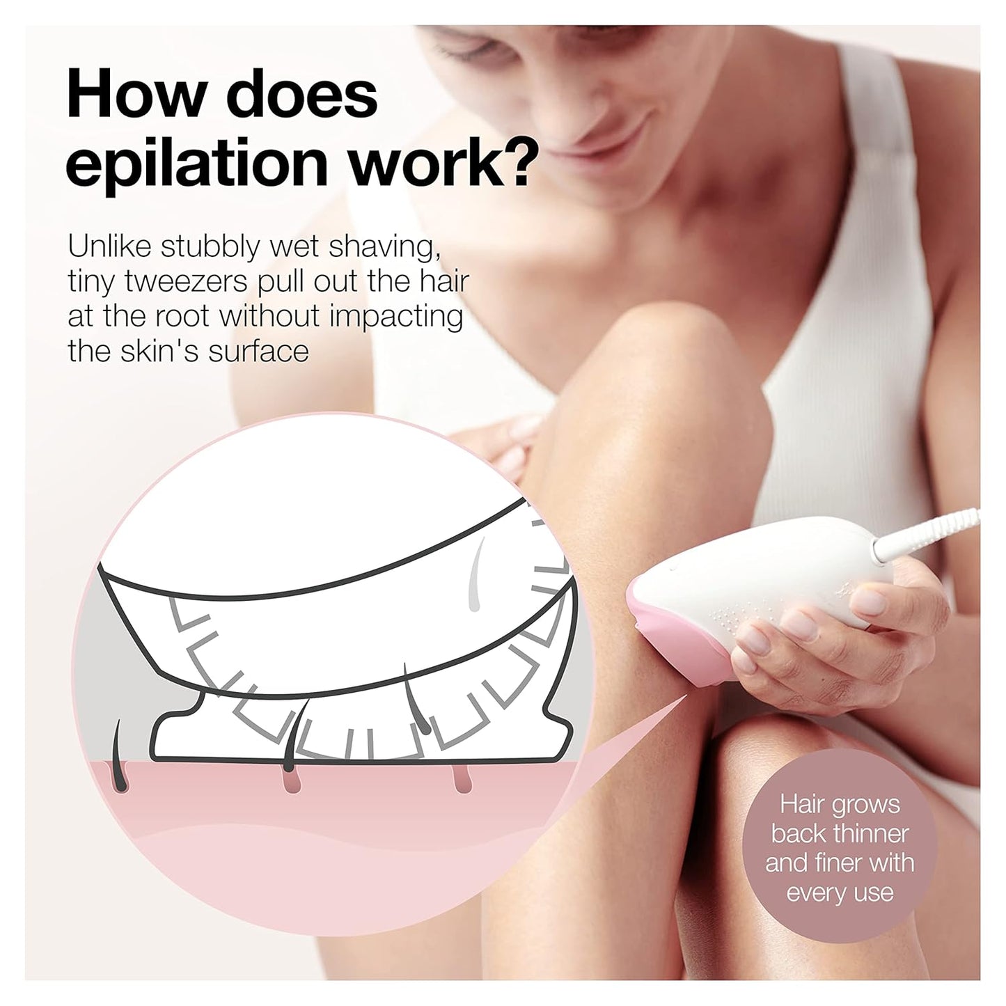 Epilator Silk-epil 3 3-270. Hair Removal Device. Epilator for Women. Shaver & Trimmer. Hair Removal