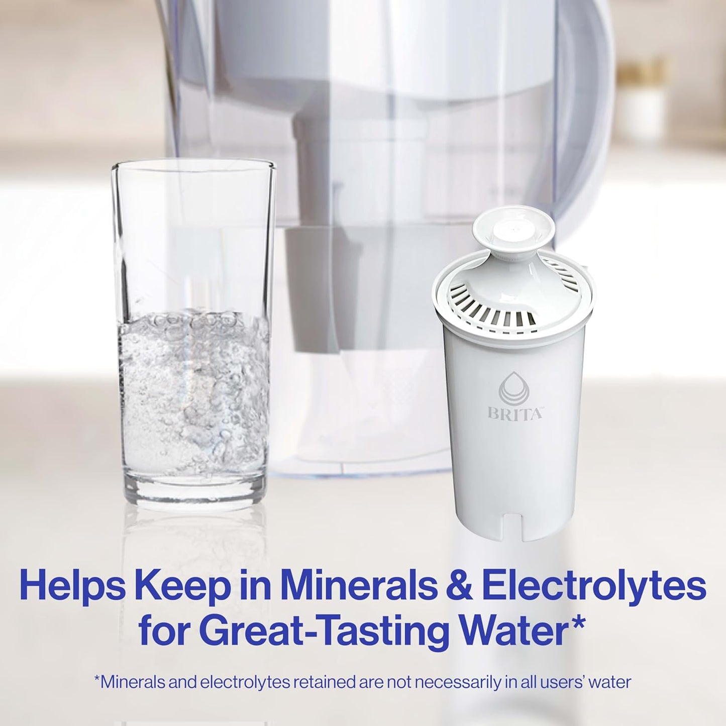 Standard Water Filter for Pitchers and Dispensers. BPA-Free. Replaces 1.800 Plastic Water Bottles a Year. Lasts Two Months or 40 Gallons. Includes 2 Filters