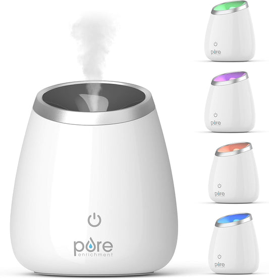 Deluxe Ultrasonic Aromatherapy Oil Diffuser - 120ml Water Tank. Mood-Boosting Ionizer and Optional Color-Changing Light - Lasts Up to 10 Hours with Auto Safety Shut-Off