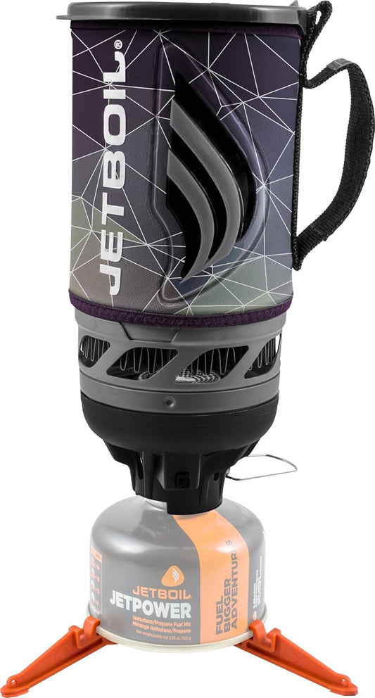 Flash Camping and Backpacking Stove System. Portable Propane/Isobutane Burner with Cooking Cup for Outdoor Trips and Hiking