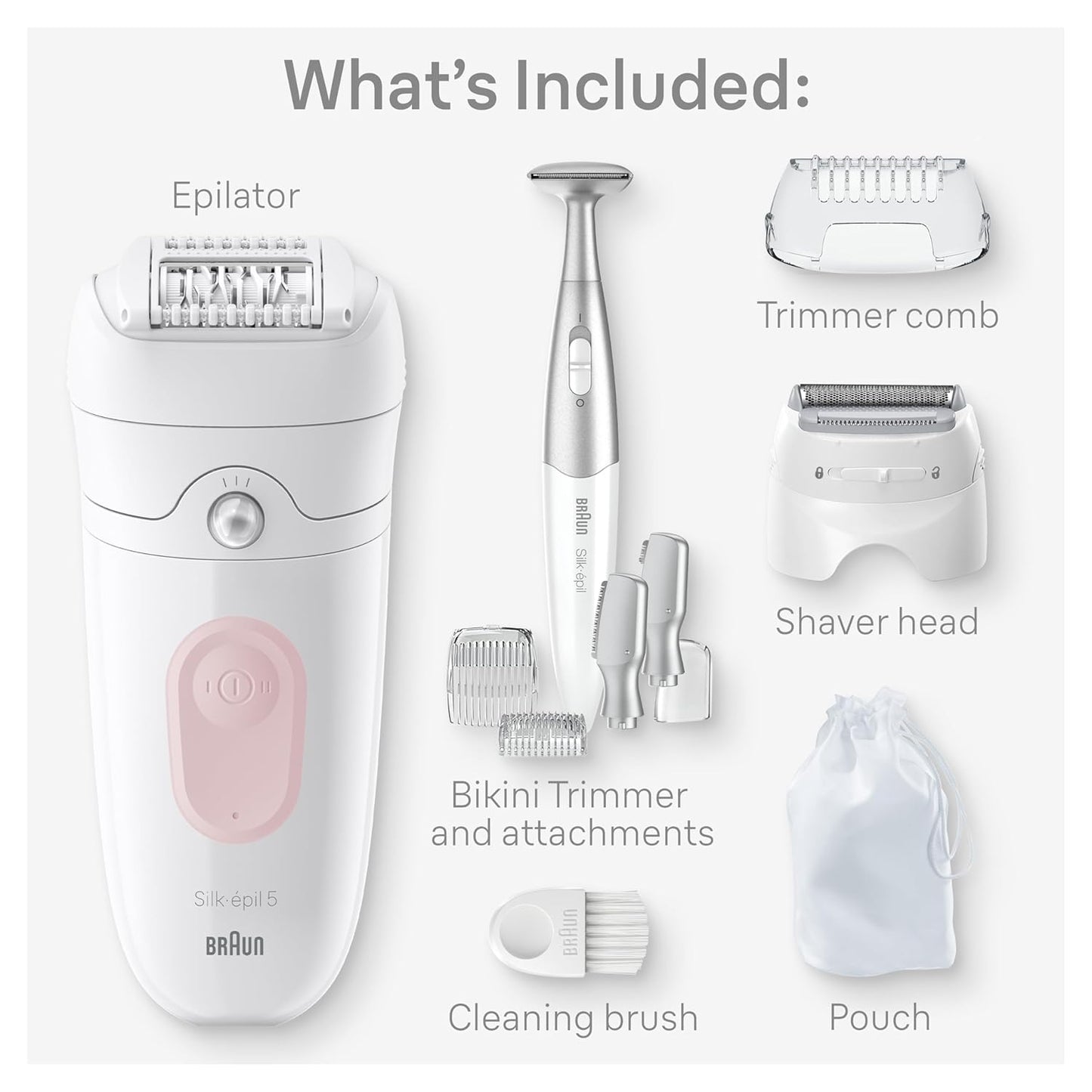Epilator 5 Epilator. Wet & Dry. Lasting Smooth Skin. SE5-230
