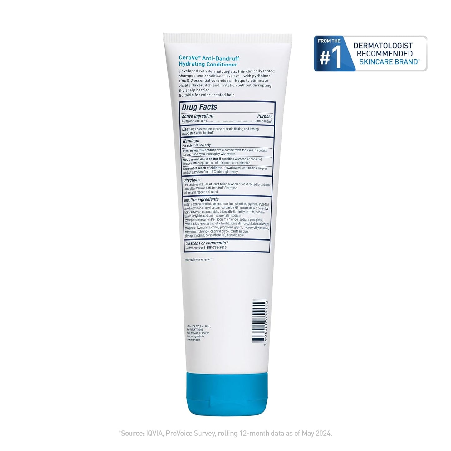 Hydrating Anti Dandruff Conditioner. 0.5% Pyrithione Zinc Dandruff Treatment With Ceramides. Hyaluronic Acid & Niacinamide. Helps Eliminate Flakes & Reduce Itchy Scalp. Sulfate Free Conditioner